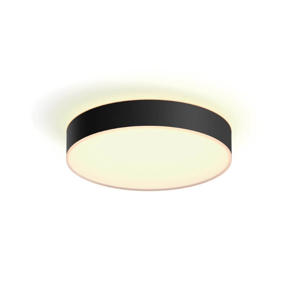 Plafonnier Hue Enrave M - White Ambiance Ø 38,1 cm noir Philips 8718696176443