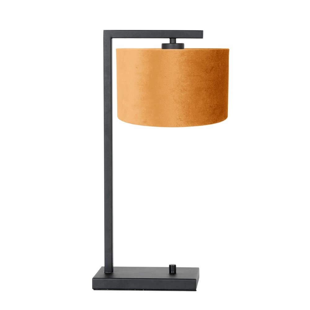 Lampe de bureau Stanger noir avec velours doré