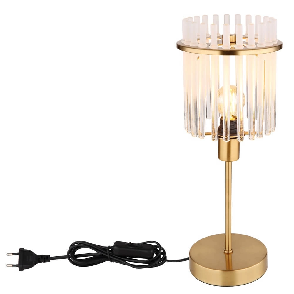 Lampe de table dorée Gorley avec verre Ø 15cm Globo 9007371449811