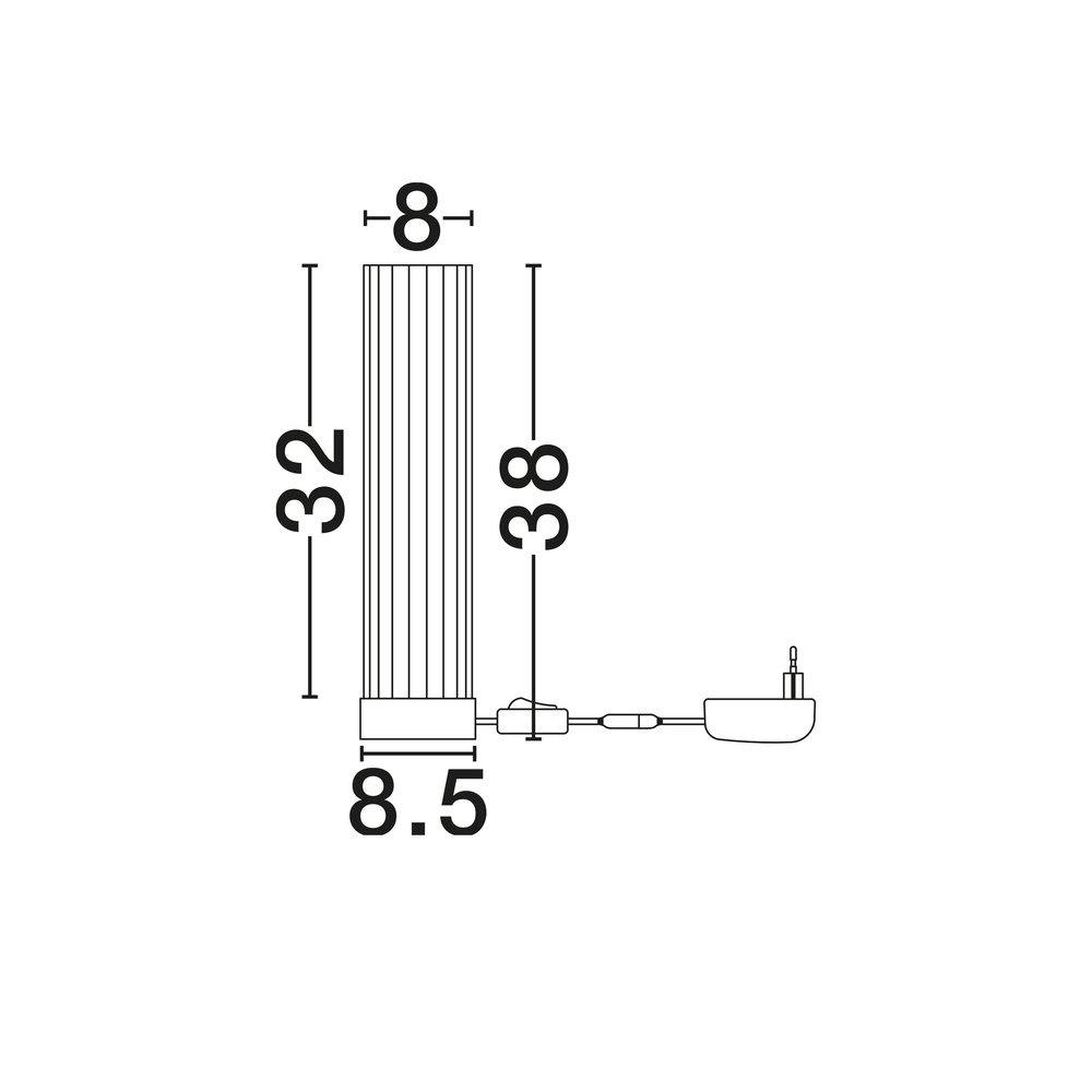 Lampe de table de conception Brielle anthracite avec verre moka Lyora 5212017495457