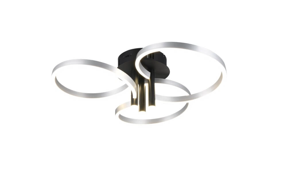 Plafonnier LED courbé Caruso Acier inoxydable - Ø 65,5 cm Trio 4017807612974