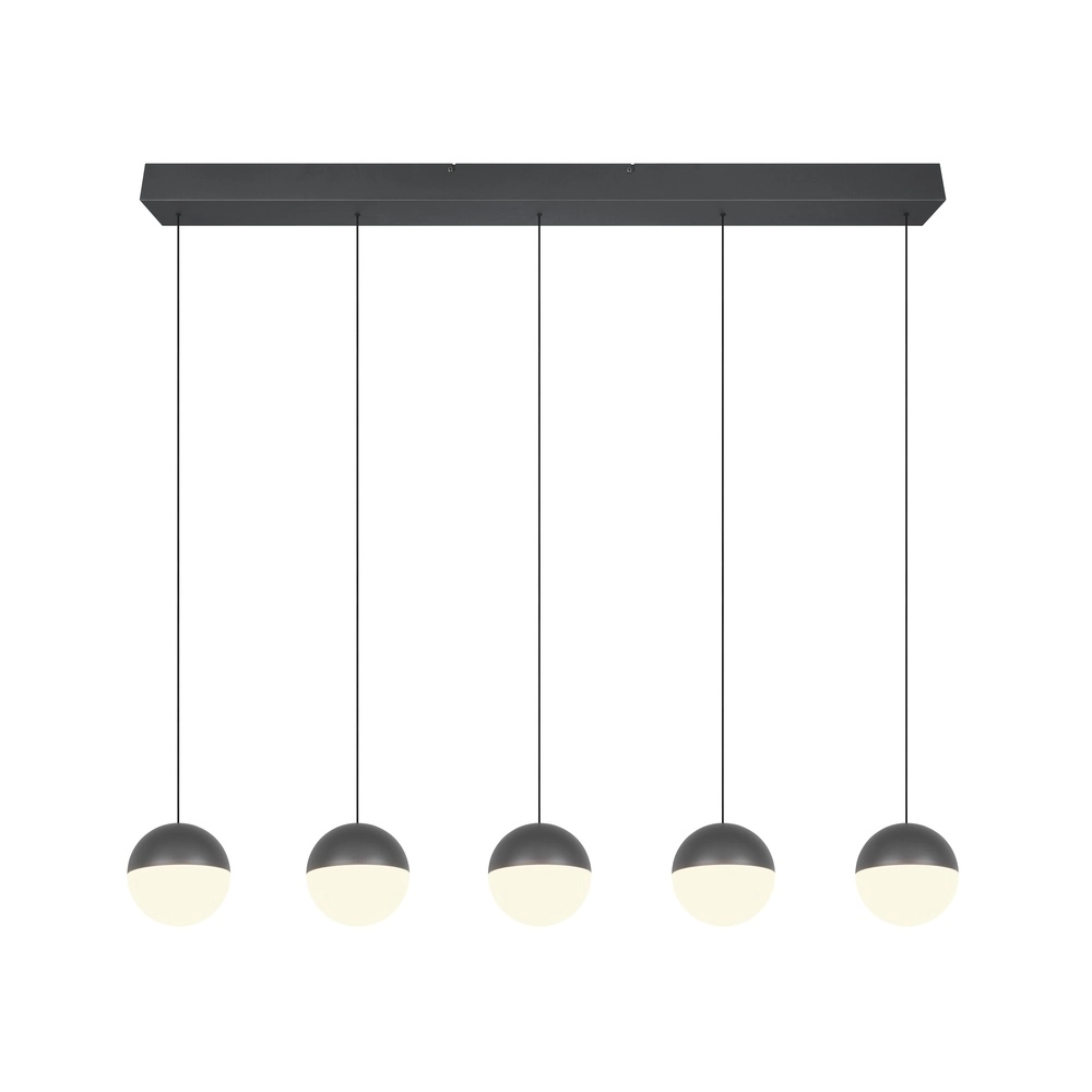 Lampe suspendue à 5 lumières Senta anthracite Trio 4017807697872