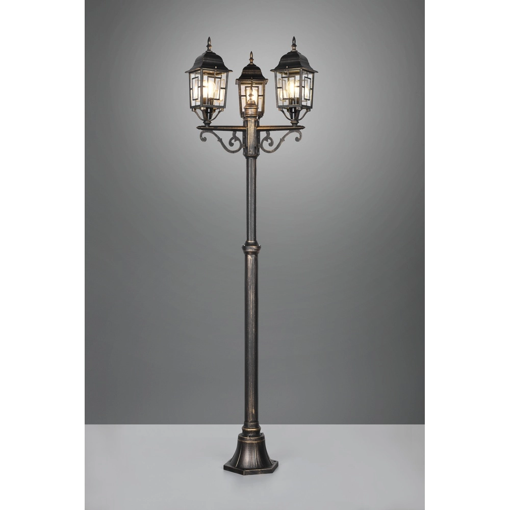 Lanterne Volturno 3 couronne brun antique Trio 4017807543612