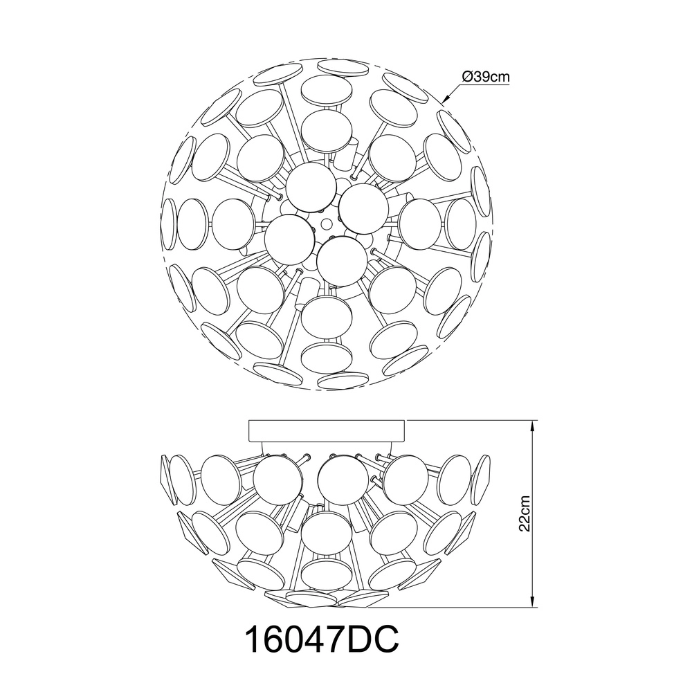 Lampe de plafond Virina Chrome Globo 9007371484256
