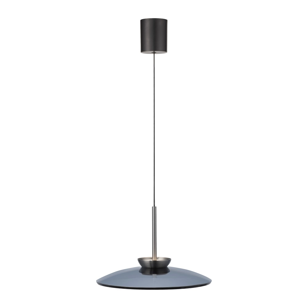 Lampe pendante Ø 50cm Pure E-Moon avec du verre fumé Paul Neuhaus 4012248386361
