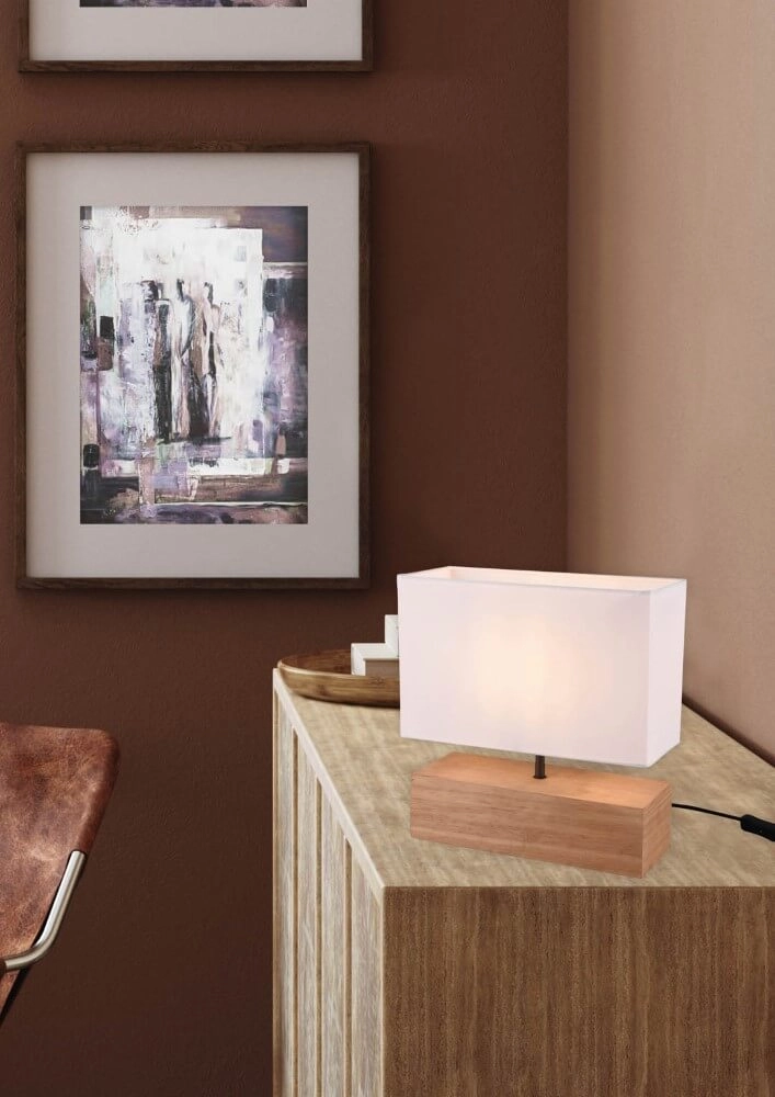 Lampe de table rurale Woody Trio 4017807470819