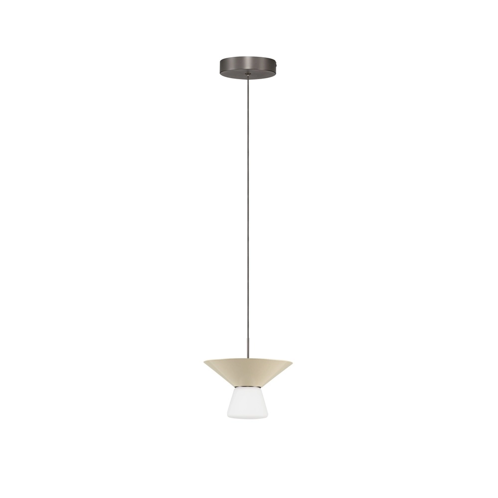 Lampe pendante de conception Baris blanc avec gris Ø 22cm Lyora 5212017495273