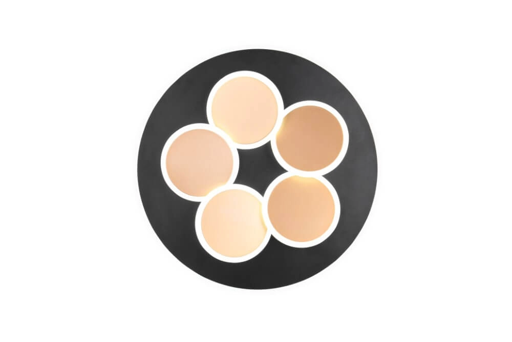 Plafonnier moderne Mandala noir Ø 48cm Trio 4017807614091