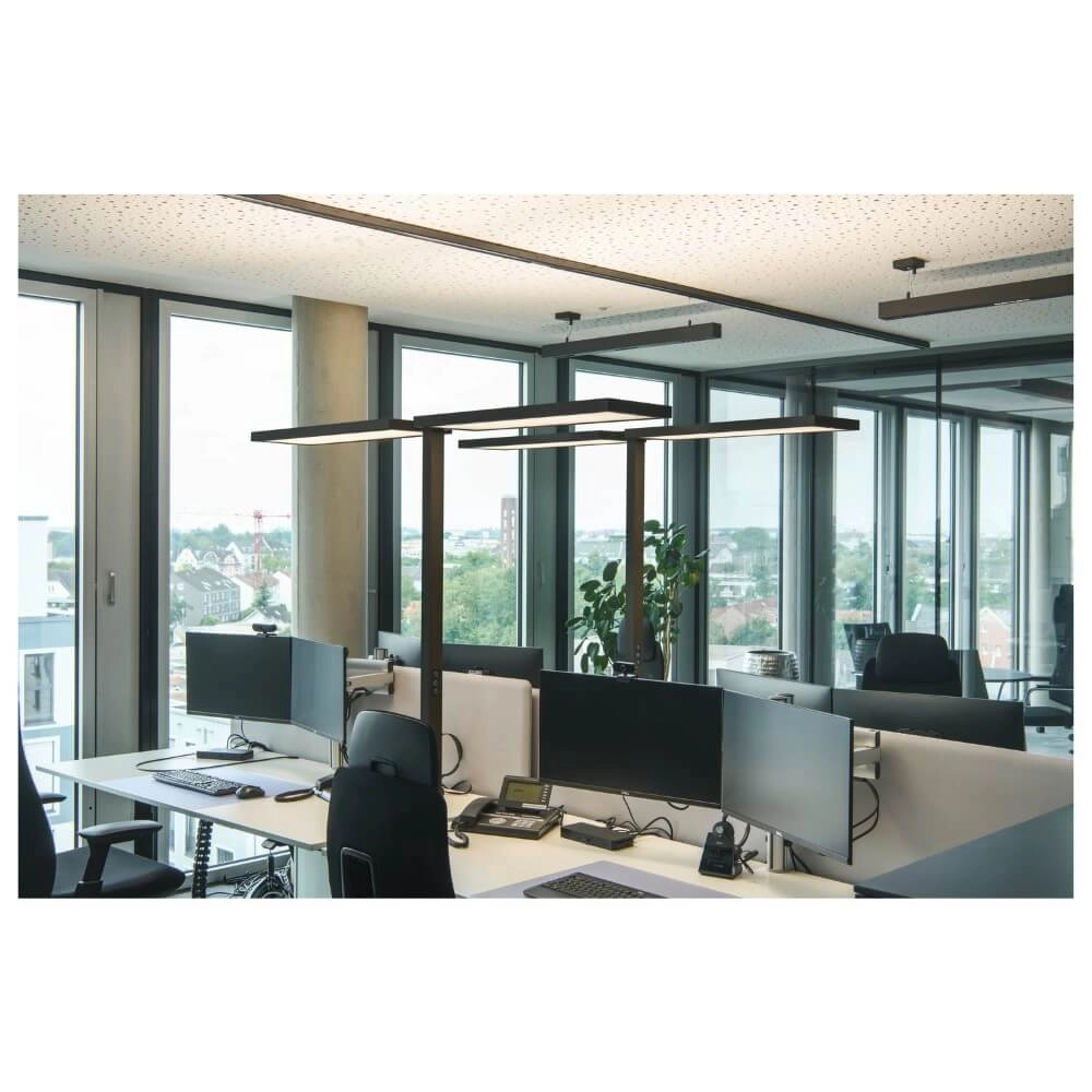 Lampadaire de bureau LED Worklight Pro noir - double SLV 4024163277976