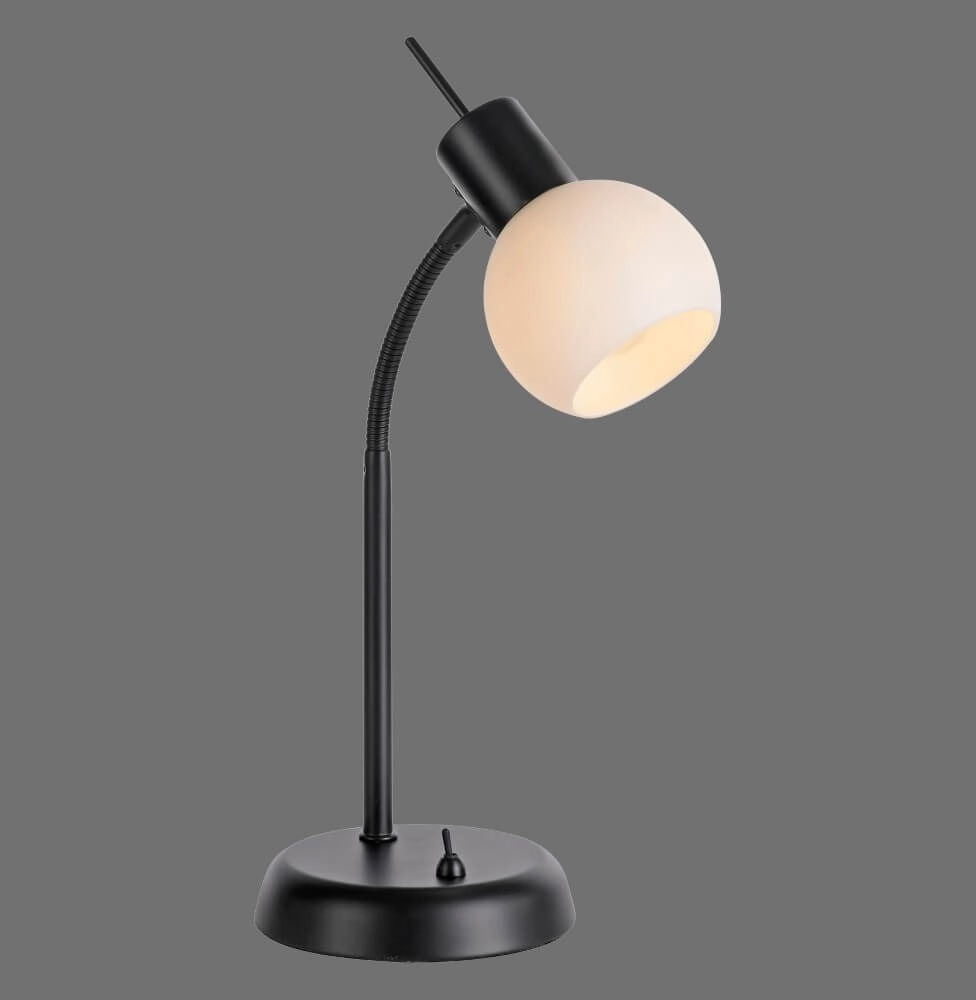 Lampe de table noire Loki 1 lumière Just Light 4043689000813