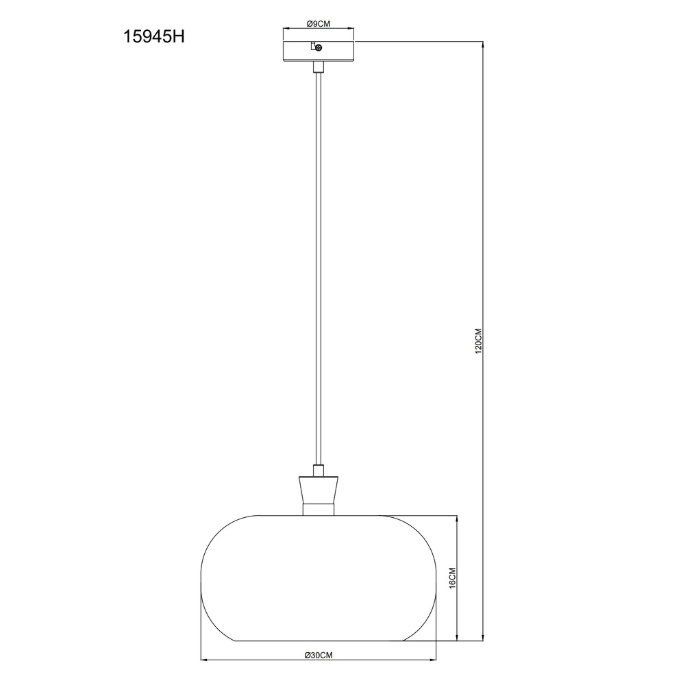 Lampe pendante simple Brokana Bronze à fusil Globo 9007371575466