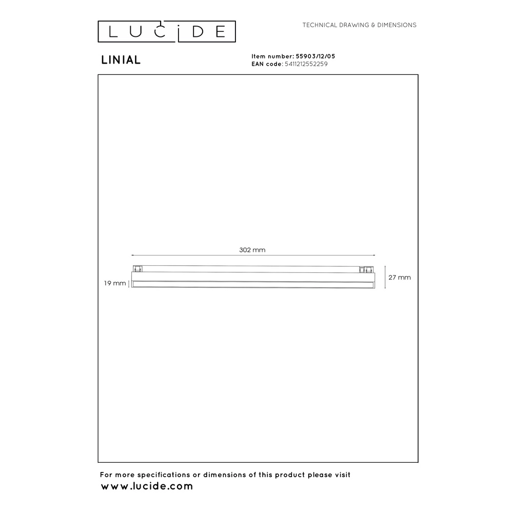 Spot sur piste monophasée Linial Glyx Champagne Premium by Lucide 5411212552259