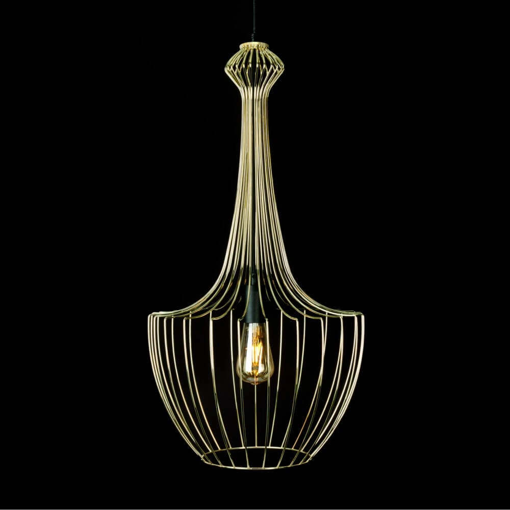 Lampe fil doré Luksor Ø 37 cm Lyora 5903139885393