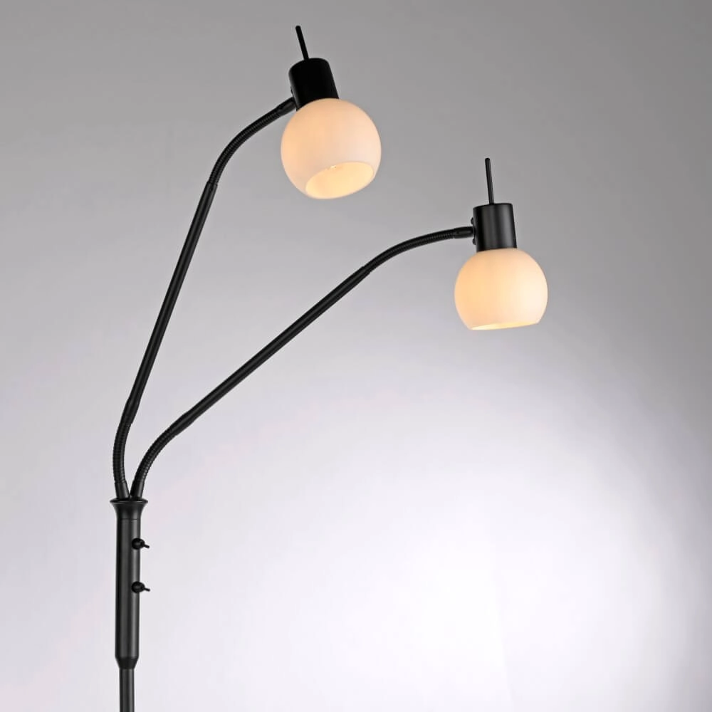 Lampadaire noir Loki 2 lumières Just Light 4043689000837