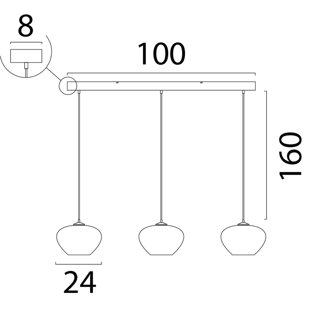 Pensez à une lampe pendante en papier Cartone 3x Ø24cm Masterlight 8718121396705