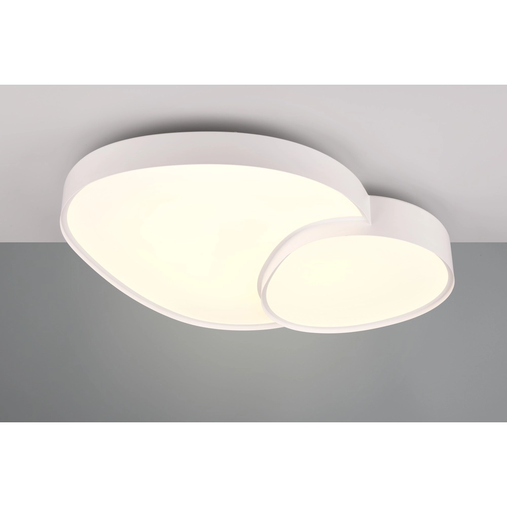 Plafonnier organique Rise 77cm blanc Trio 4017807600605