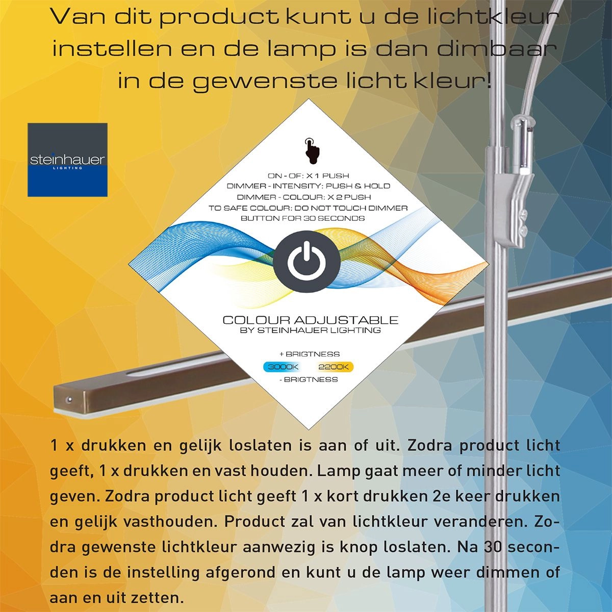 Lampe de lecture Zenith LED or Steinhauer 8712746113389