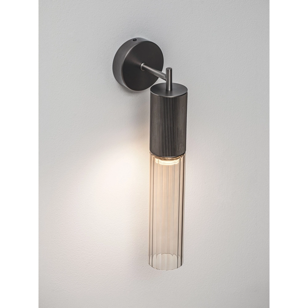 Lampe murale de conception Brielle anthracite avec verre moka Lyora 5212017495440