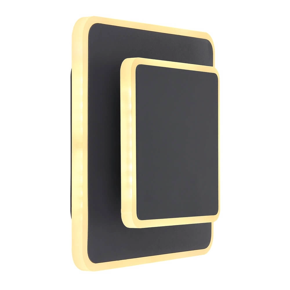 Applique murale carrée Many noir Globo 9007371425617