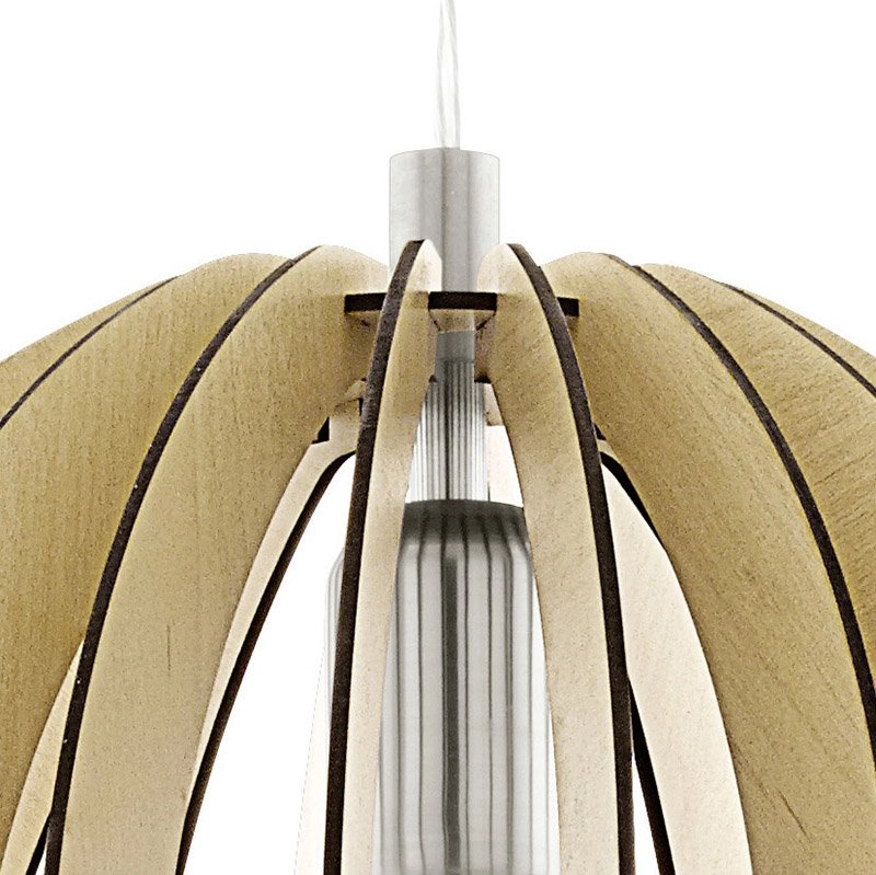 Lampe à suspension Cossano Bois d'érable 30 cm Eglo 9002759947644