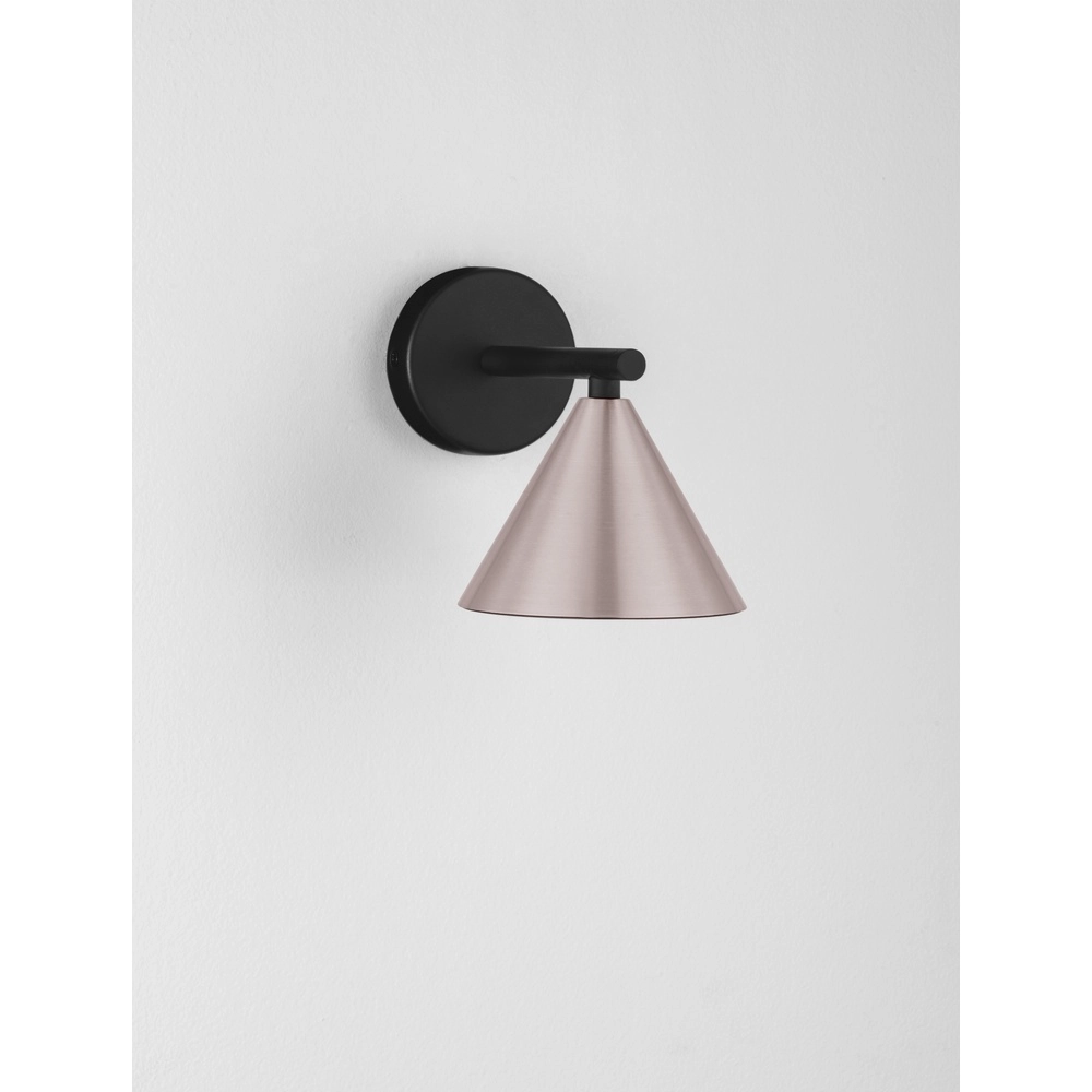 Applique murale Conico Single noir avec brun café Lyora 5212017475381