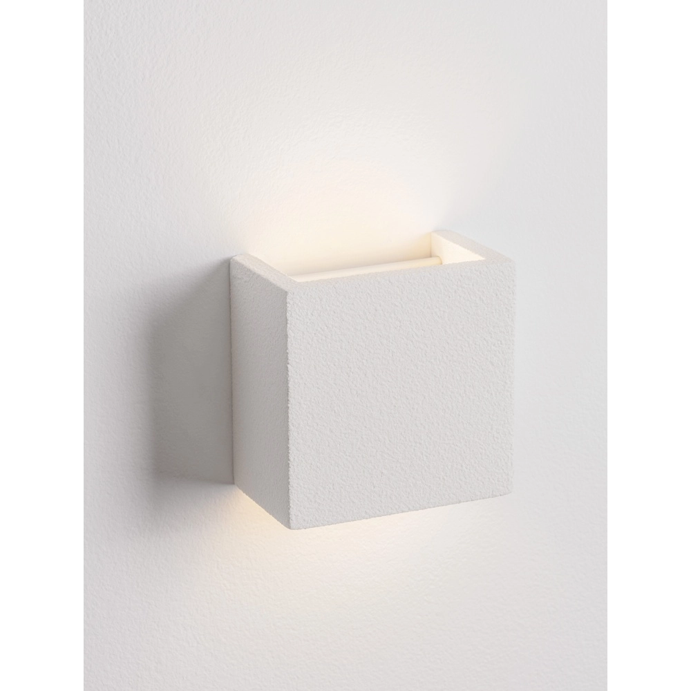Applique murale carrée Sensia blanc 12,5 cm