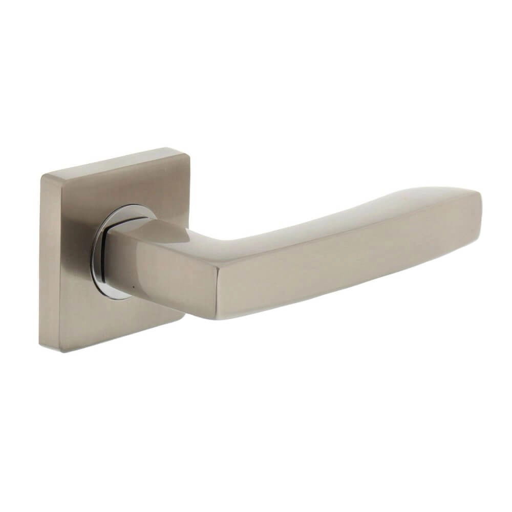 Poignée de porte étanche Dean carré nickel mat