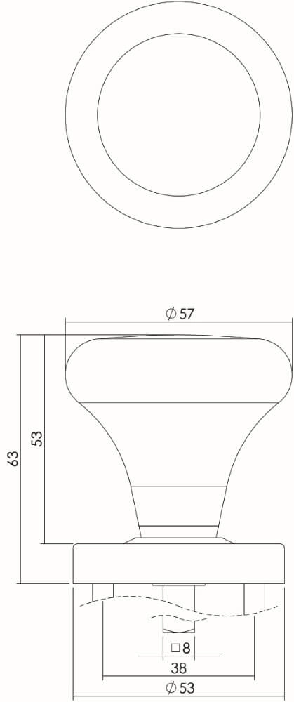 Tabouret à bouton Paddenstoel Acier inoxydable rotatif Intersteel 8714186059197
