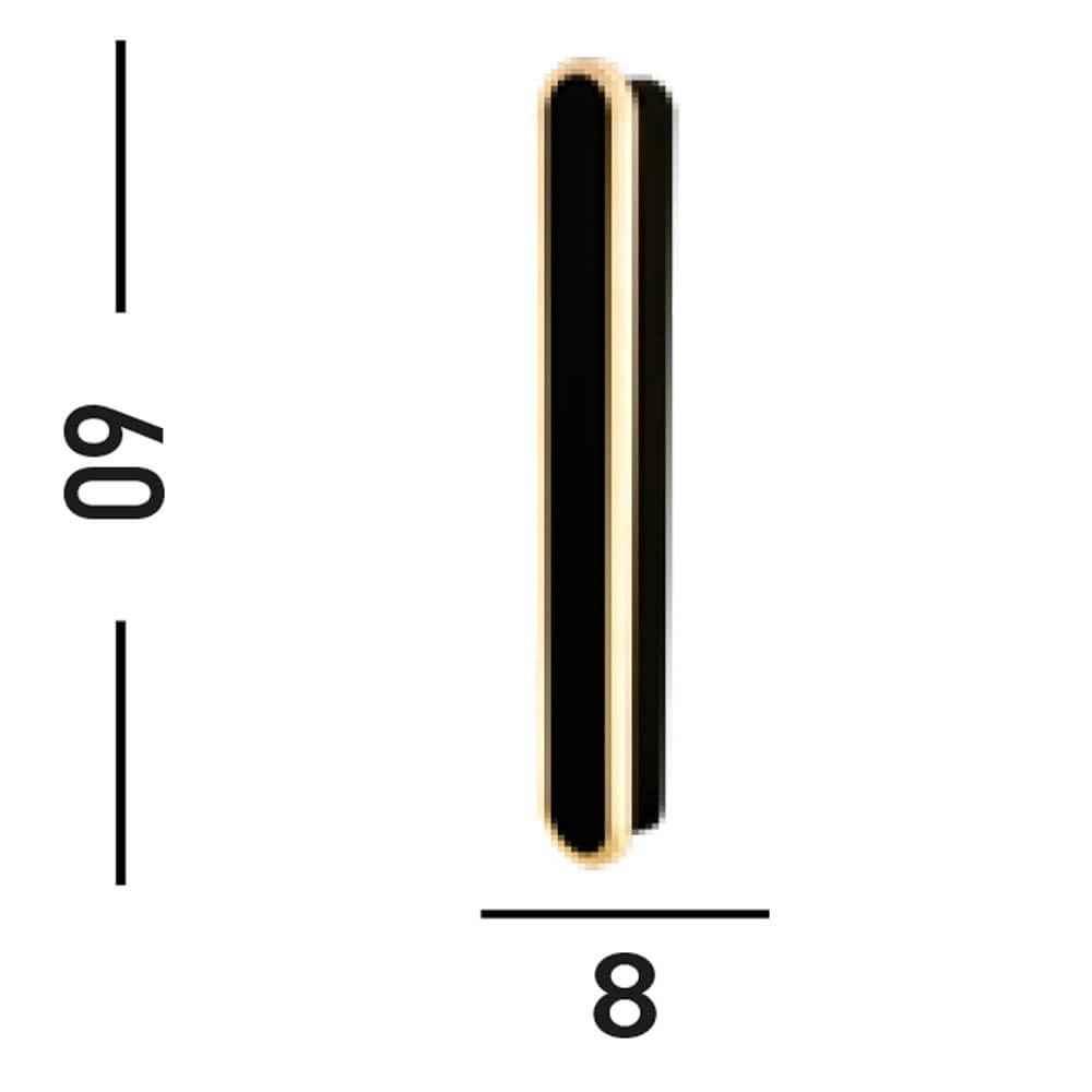 Applique murale design Bordo noir 60cm Searchlight 5053423271996