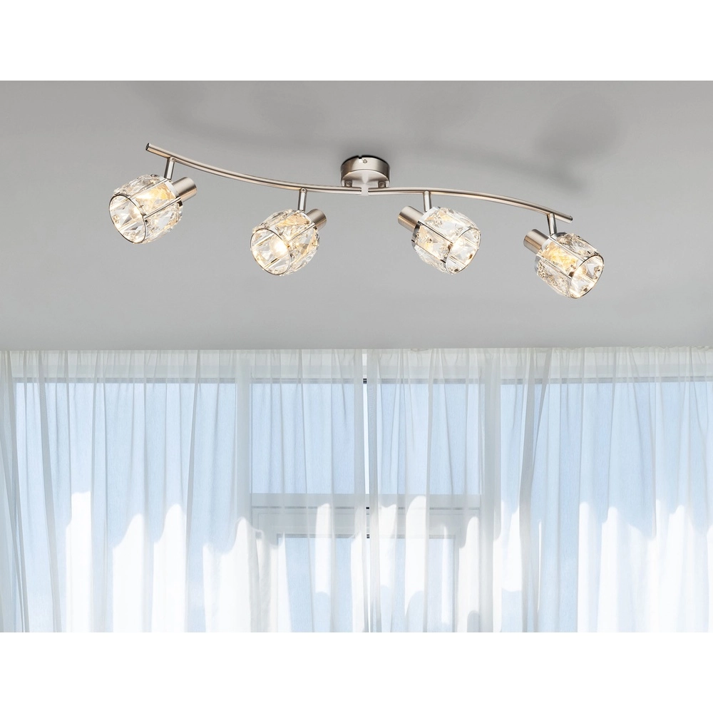 Lampe de plafond Kris Nickel 4-léger Globo 9007371366255