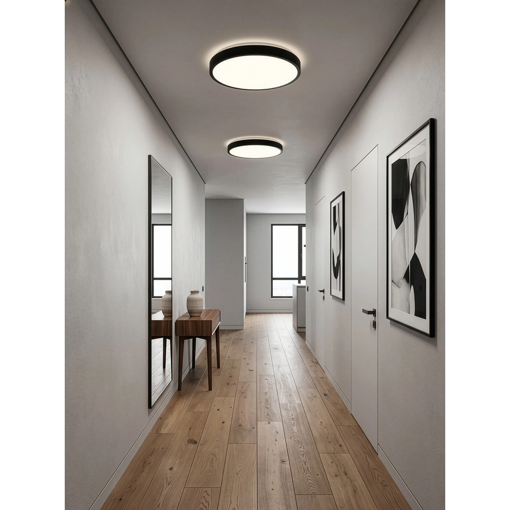 Éclairage de plafond Anvi noir Ø 38,5cm Trio 4017807704204