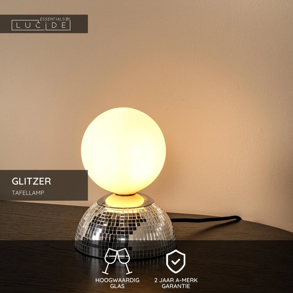 Lampe de table Glitzer Argent Lucide 5411212106513