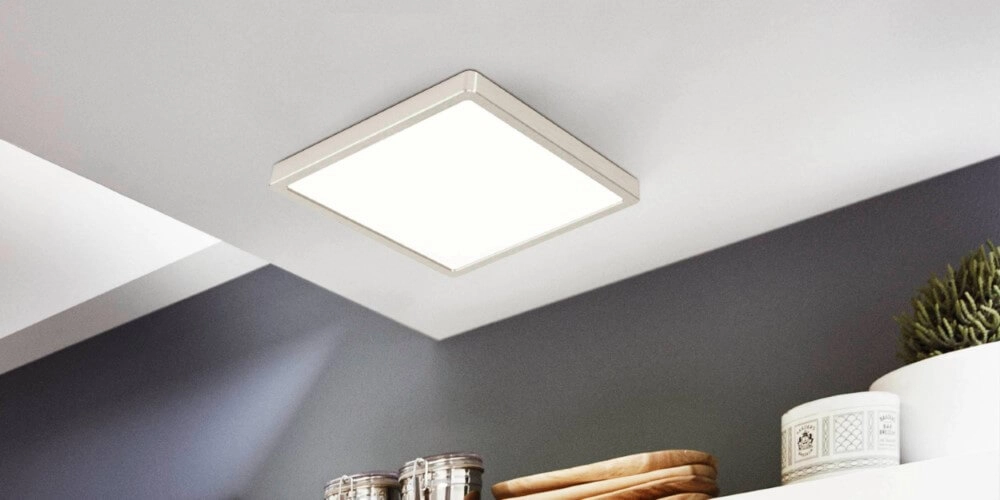 Plafonnier en acier inoxydable Fueva 5 21 par 21 cm Eglo 9008606244935