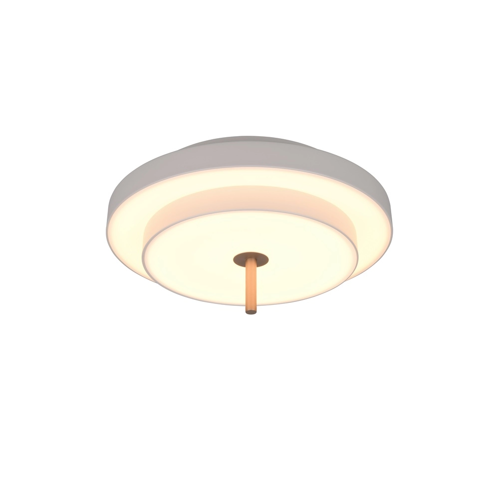 Plafonnier moderne Keaton blanc Ø 40cm Trio 4017807653700