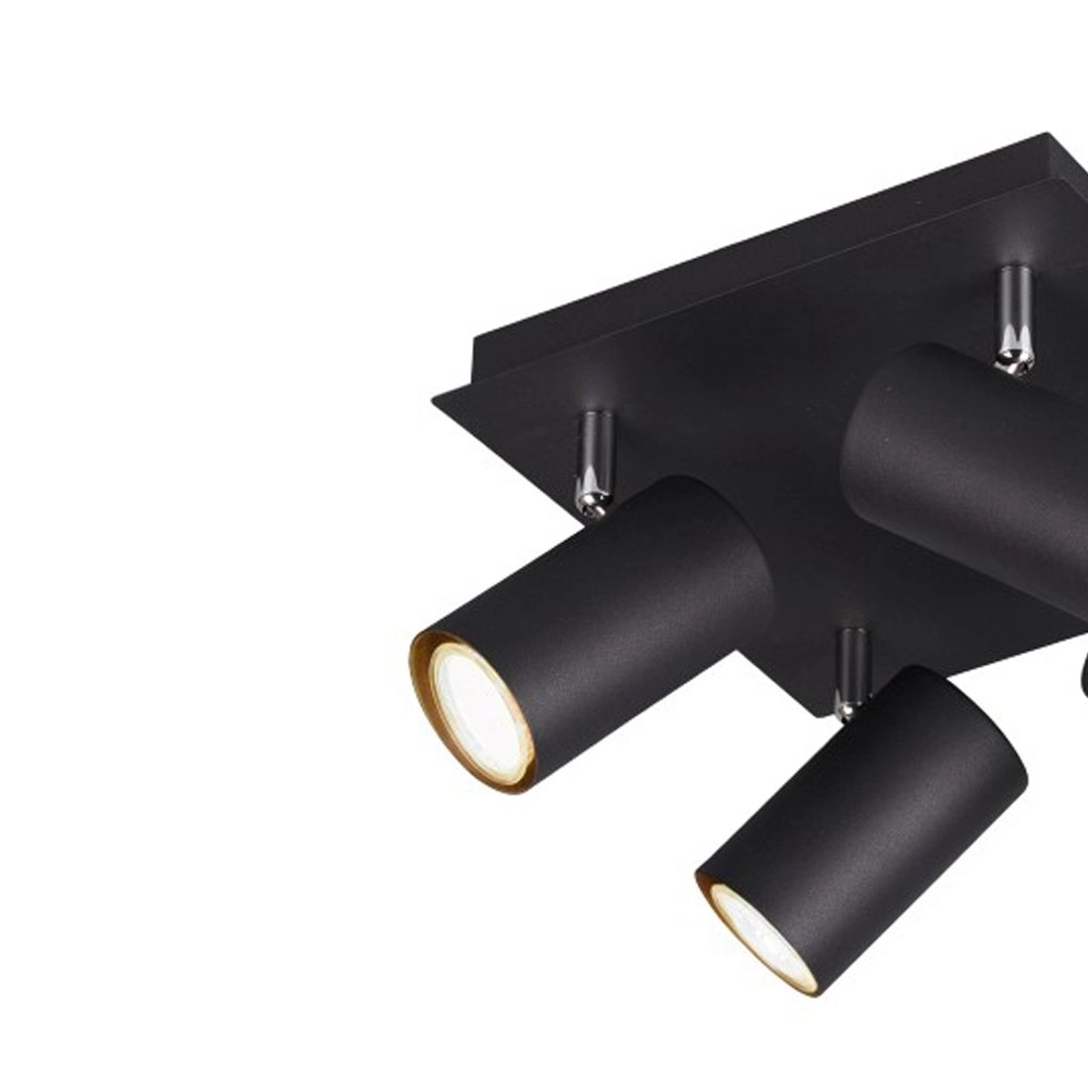 Spot Marley 4 lumières noir mat Trio 4017807408676