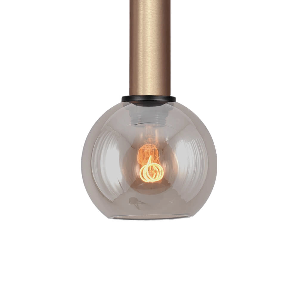 Lampe suspendue Ø 15cm Bella 2 Laiton doré avec verre doré Masterlight 8718121333915