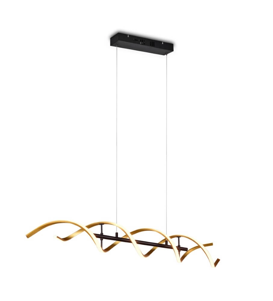 Lampe à suspension LED design Sequence noir avec de l'or Trio 4017807540734