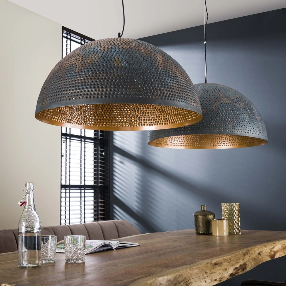 Lampe pendante industrielle XXL Punch Ø 70cm Lyora 8716803512856
