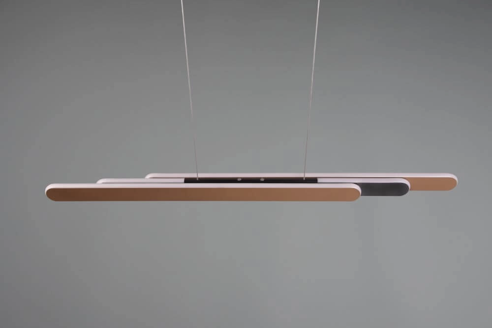 Lampe suspendue Helios 130cm marron Trio 4017807577815