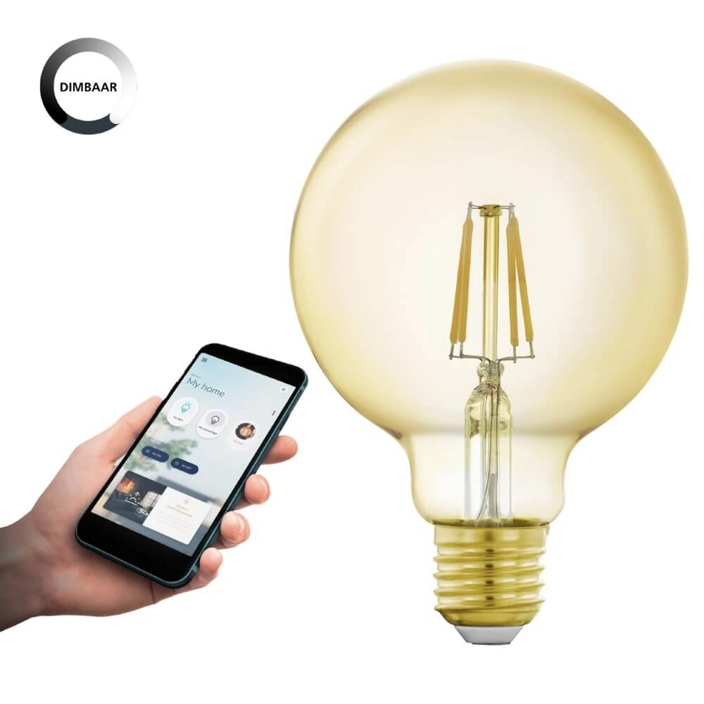 Ampoule de lampe LED Zigbee - E27 - 4.9 watt - 2200K - G95 Eglo 9002759122249