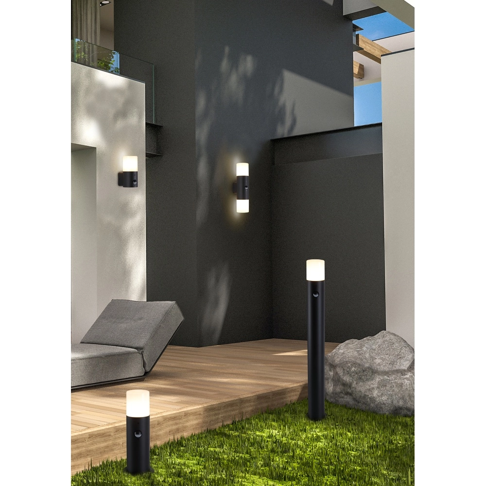 Applique murale Colorado Double noir avec capteur Searchlight 5053423299105
