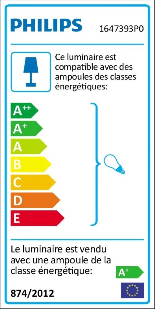 Lampe d'extérieur sur pied Hue Turaco 40 cm anthracite Philips 8718696154472