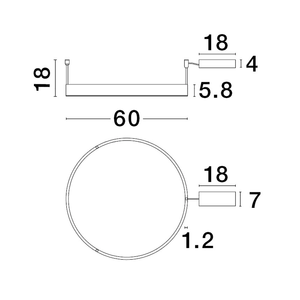 Plafonnier Motif blanc Ø 60cm Lyora 5212017442970