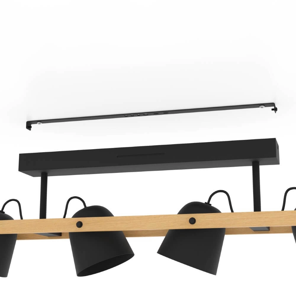 Plafonnier 4 lumières Hornwood-Z noir Eglo 9008606274284