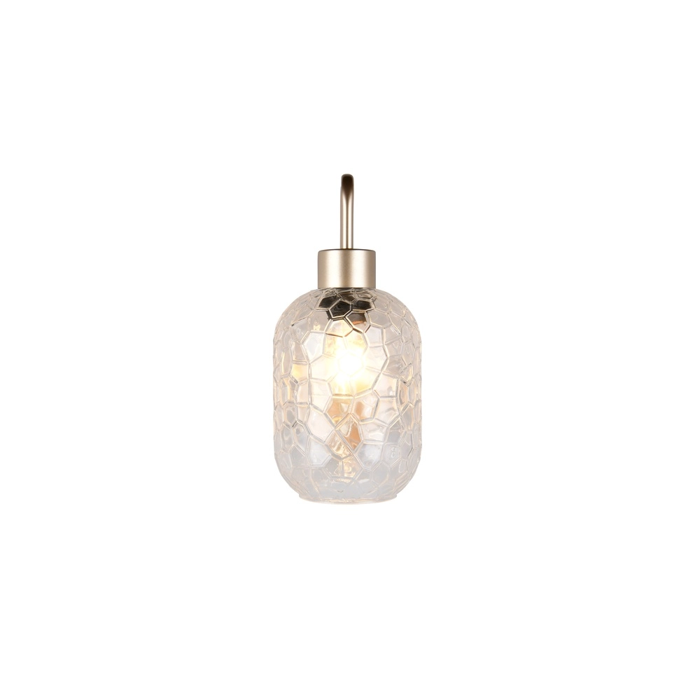 Lampe murale Emelie Or avec verre fumé Trio 4017807702583