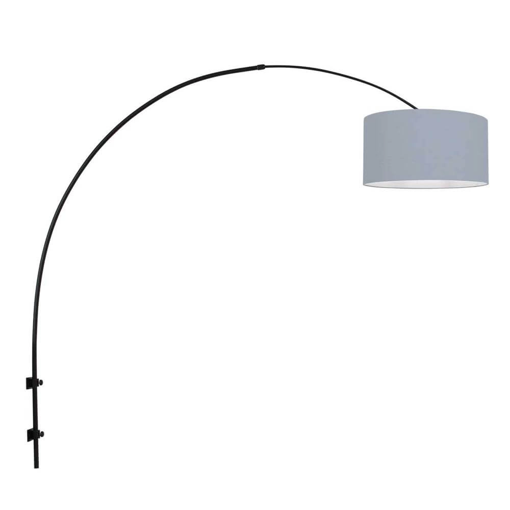 Applique murale Sparkled light Noir avec capuche bleu clair
