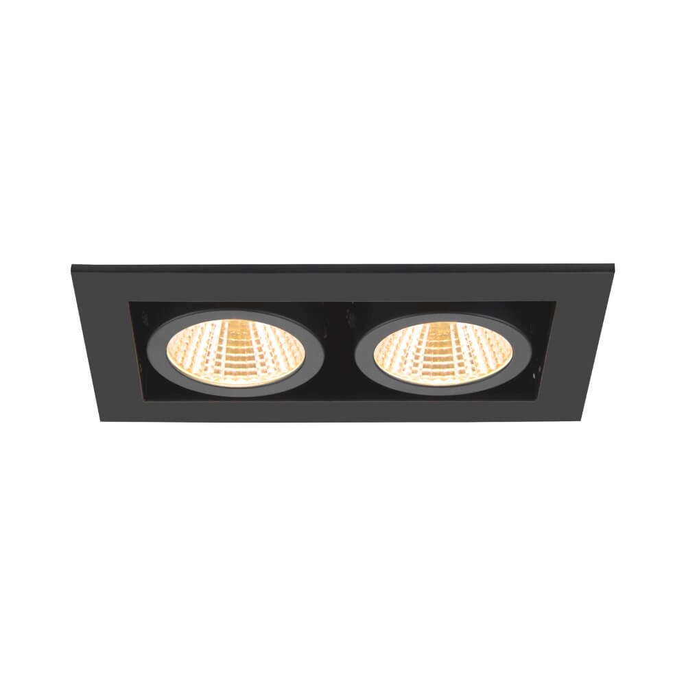 Spot LED encastrable carré Kadux Double 2x LED - noir - 3000K SLV 4024163279109