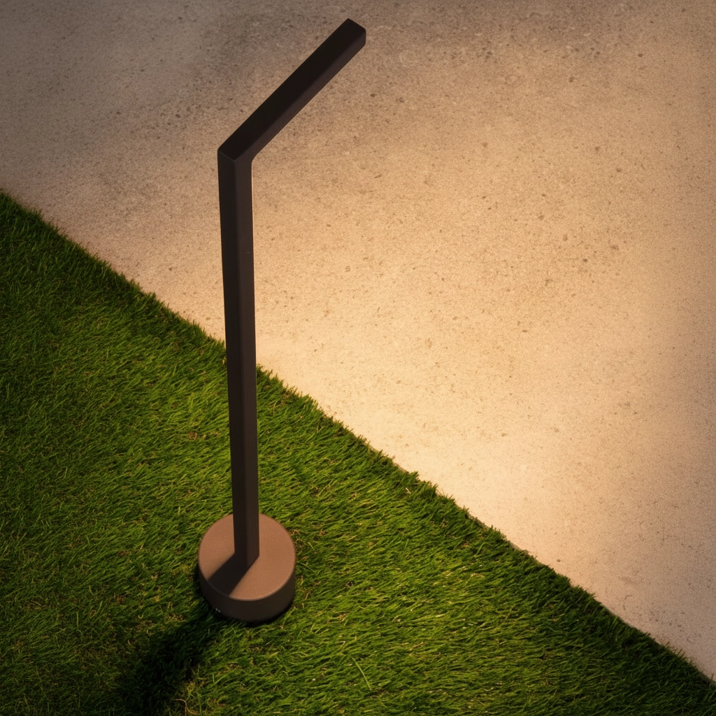 Lampe de jardin élégante Pipe Brun rouille 64.5cm
