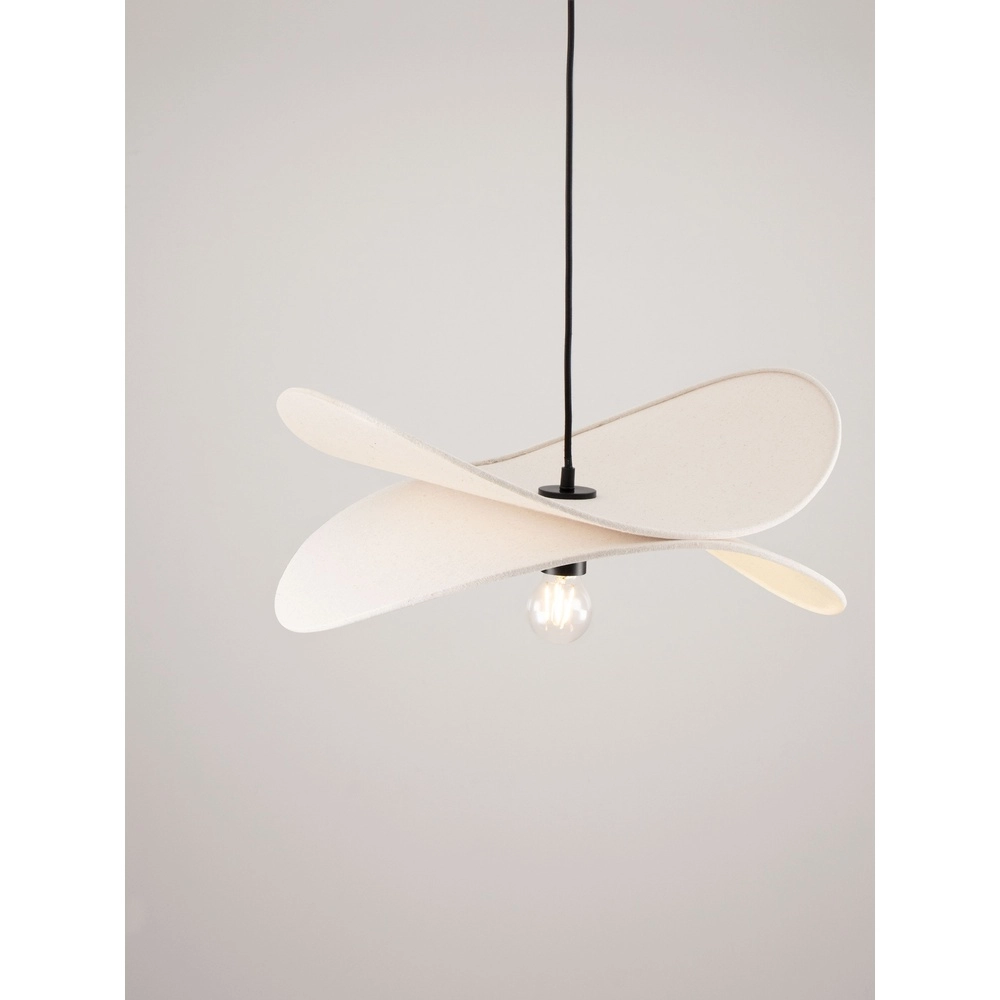 Lampe pendante moderne Luve noir avec beige Lyora 5212017493729