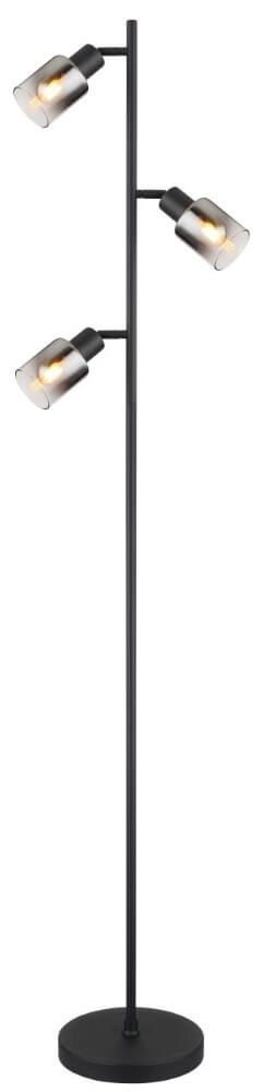 Lampadaire Hubertus avec verre fumé